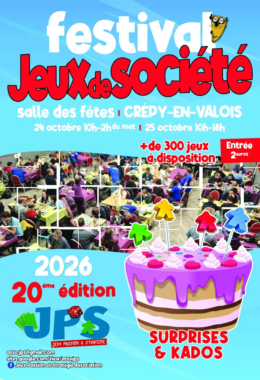 Affiche officielle Festival des jeux de société de Crépy-en-Valois 2026
