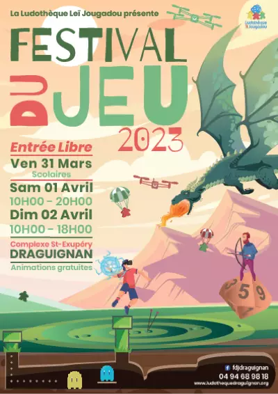 Affiche officielle Festival du jeu de Draguignan 2023