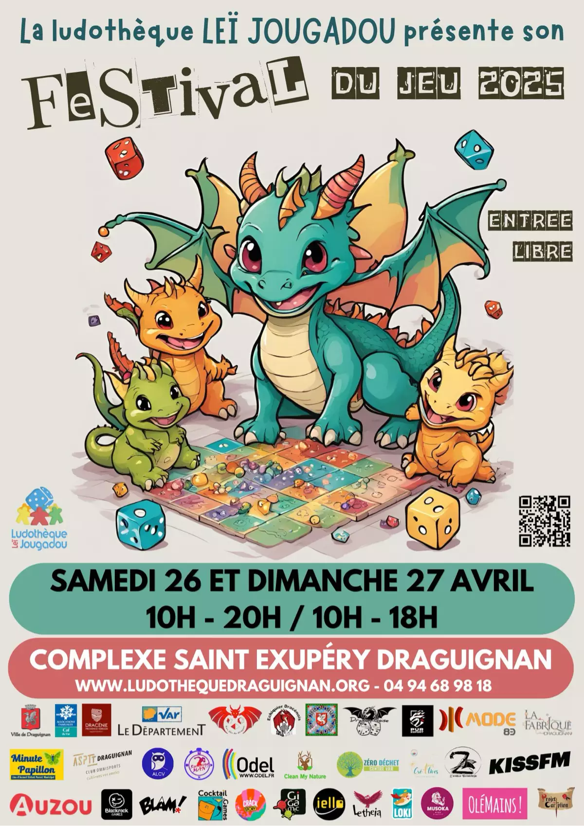 Affiche officielle Festival du jeu de Draguignan 2025