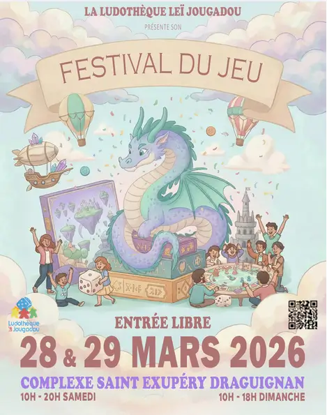 Affiche officielle Festival du jeu de Draguignan 2026