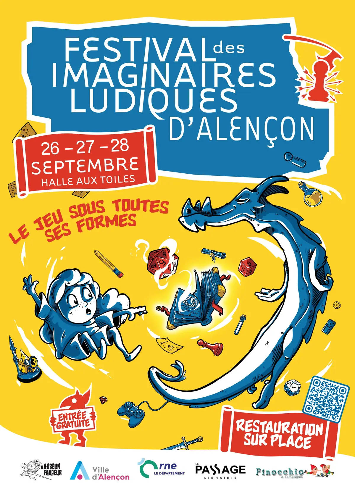 Official poster Festival des Imaginaires Ludiques d'Alençon 2025