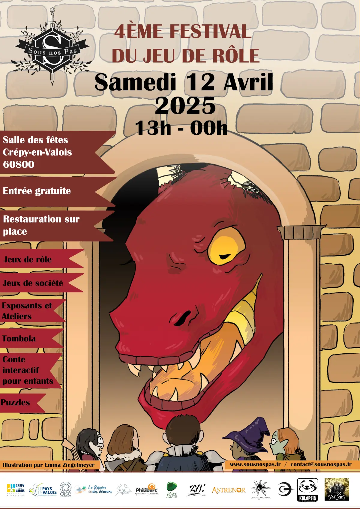 Affiche officielle Festival du Jeu de Rôle de Crepy-en-Valois 2025