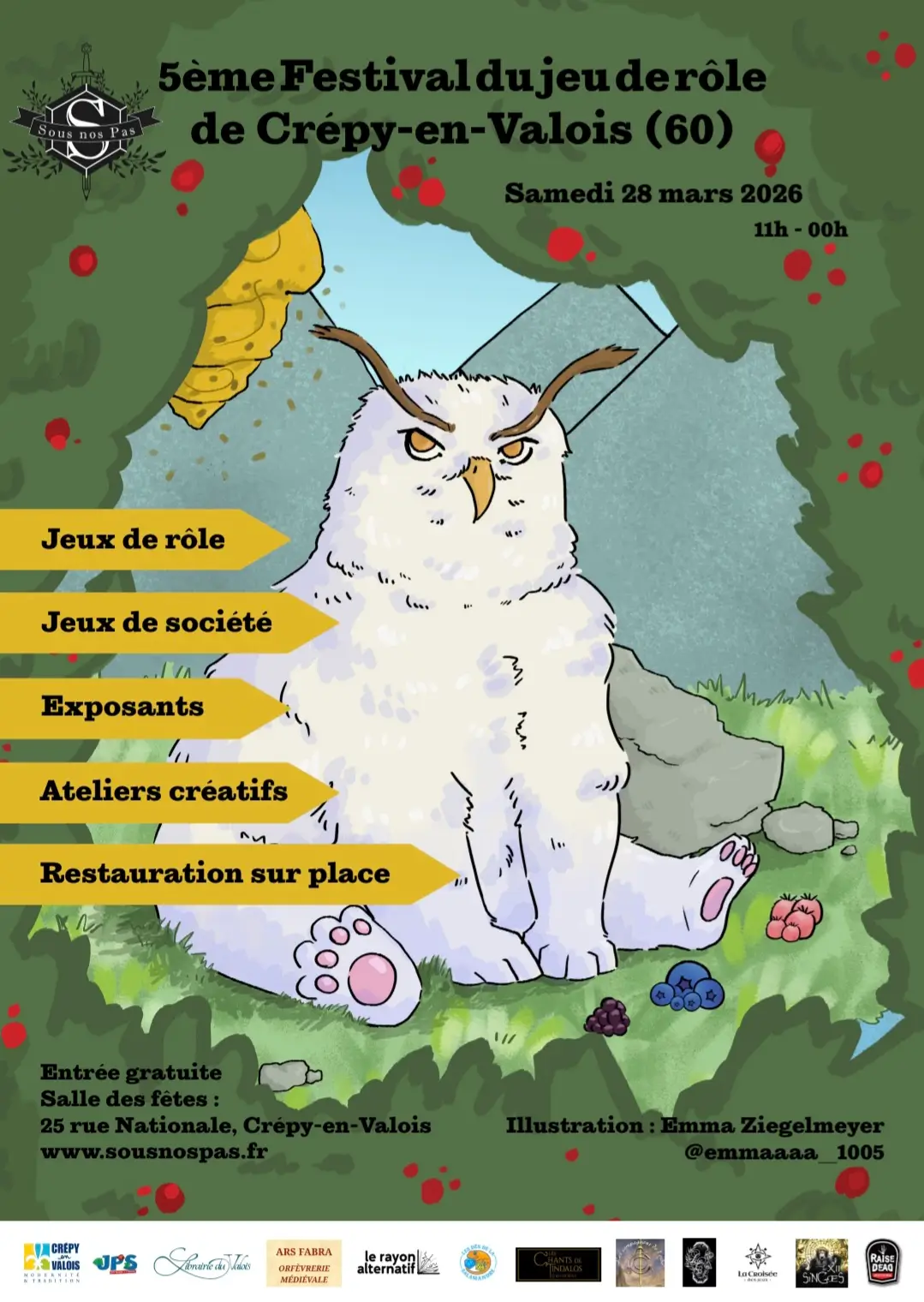Affiche officielle Festival du Jeu de Rôle de Crepy-en-Valois 2026