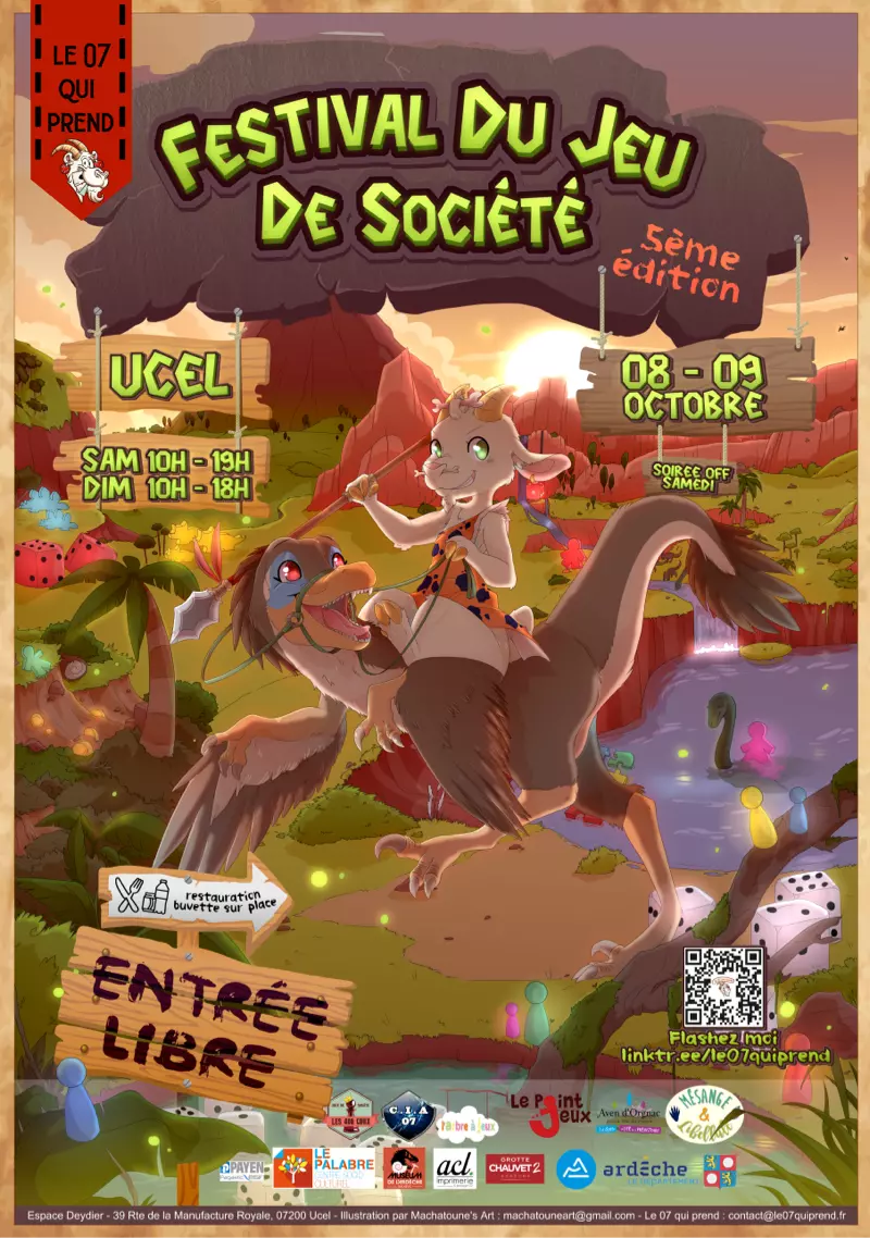 Affiche officielle Festival du Jeu de SociÃ©tÃ© d'ArdÃ¨che 2022
