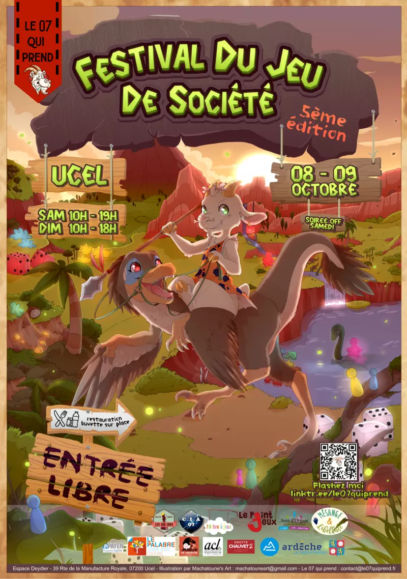 Affiche officielle Festival du Jeu de Société d'Ardèche 2022