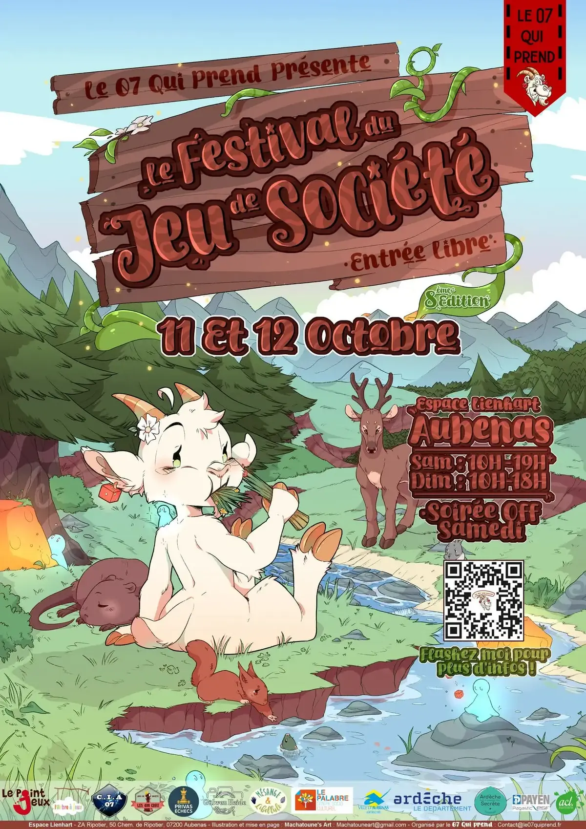 Official poster Festival du Jeu de Société d'Ardèche 2025