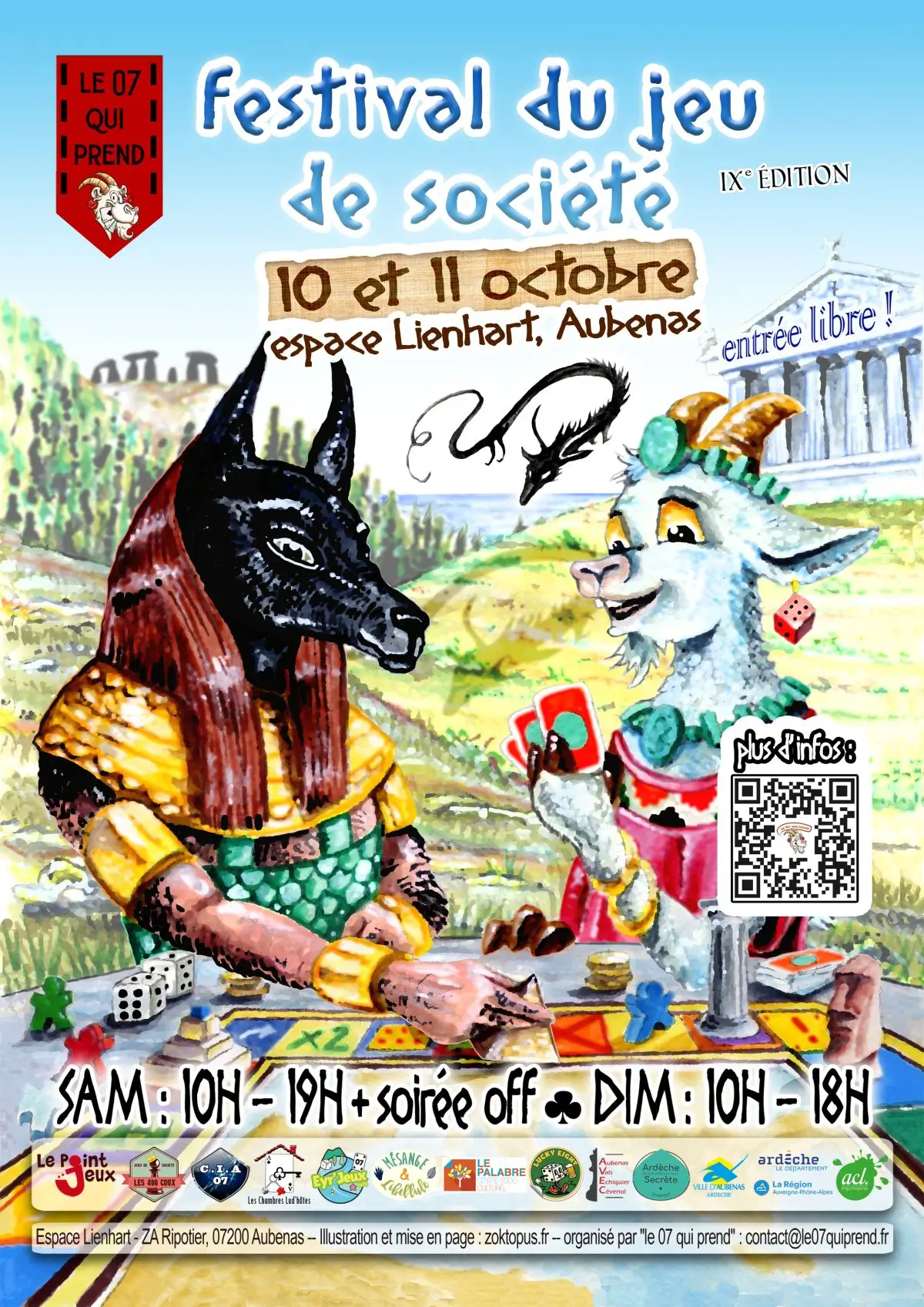 Affiche officielle Festival du Jeu de Société d'Ardèche 2026