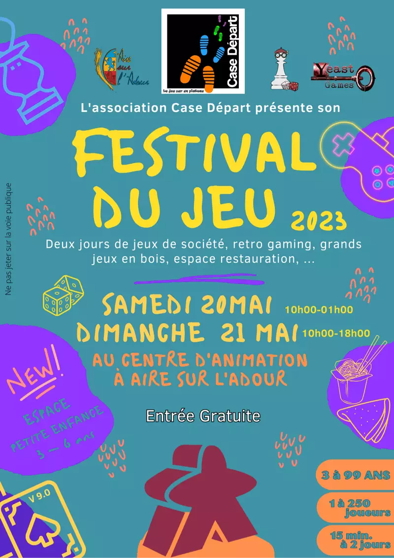 Affiche officielle Festival du jeu Case Départ 2023