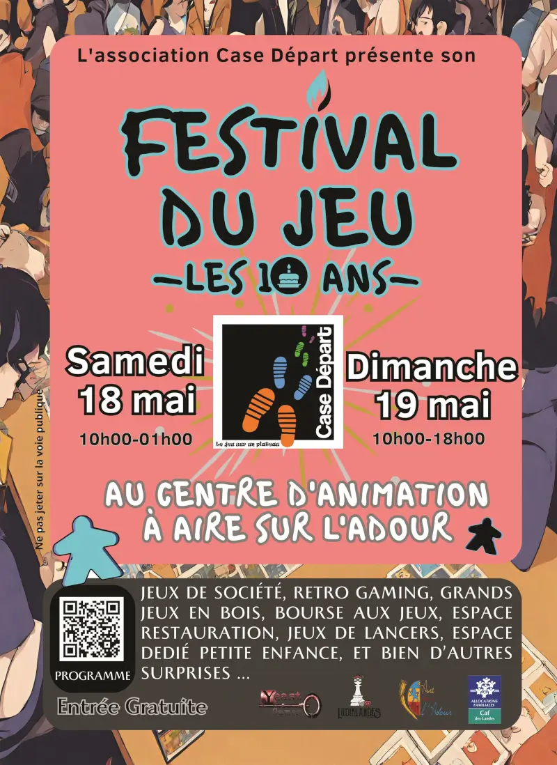 Affiche officielle Festival du jeu Case Départ 2024