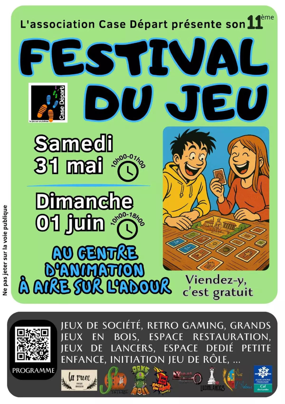 Affiche officielle Festival du jeu Case Départ 2025