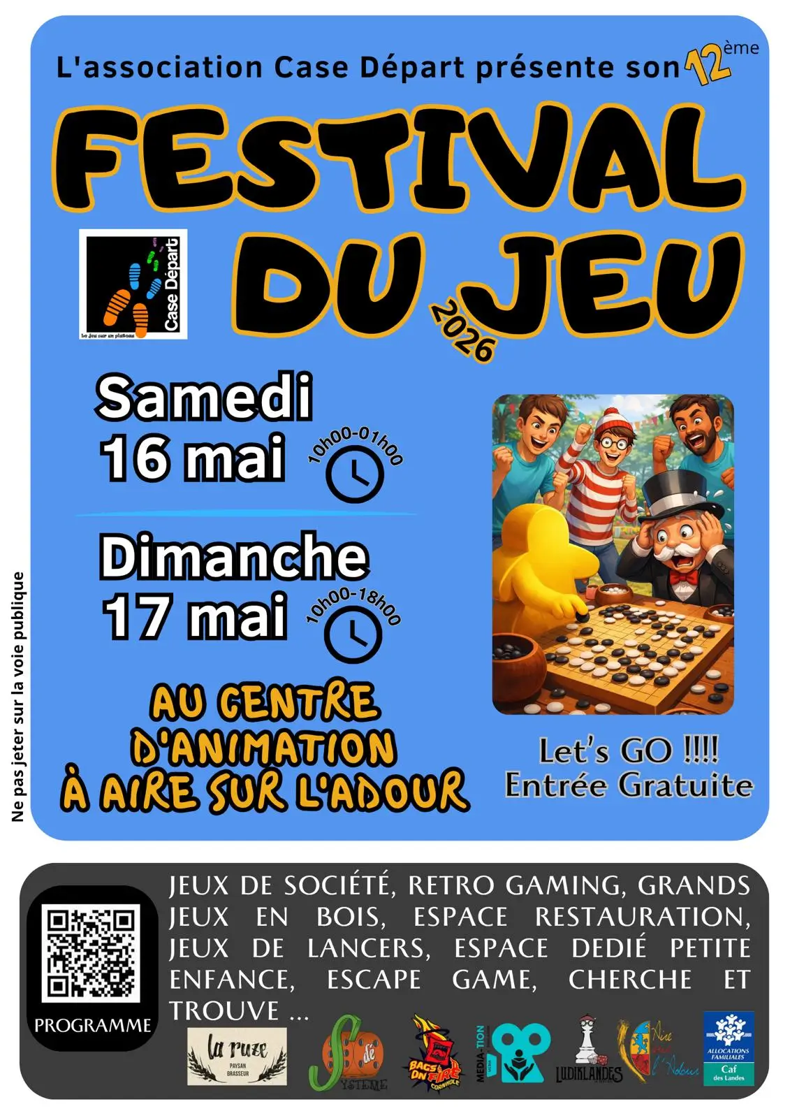 Affiche officielle Festival du jeu Case Départ 2026
