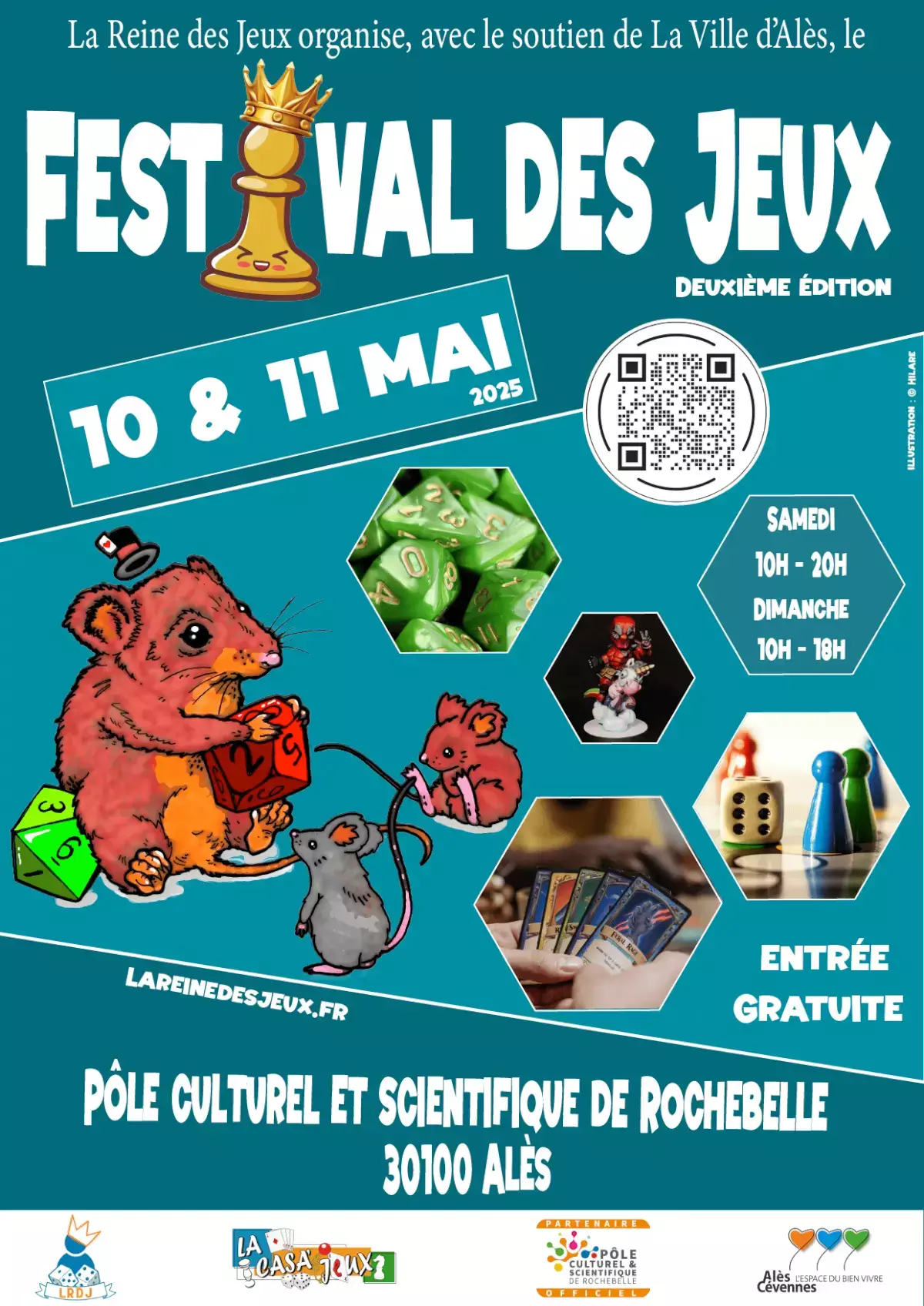 Official poster Festival des Jeux d'Alès 2025