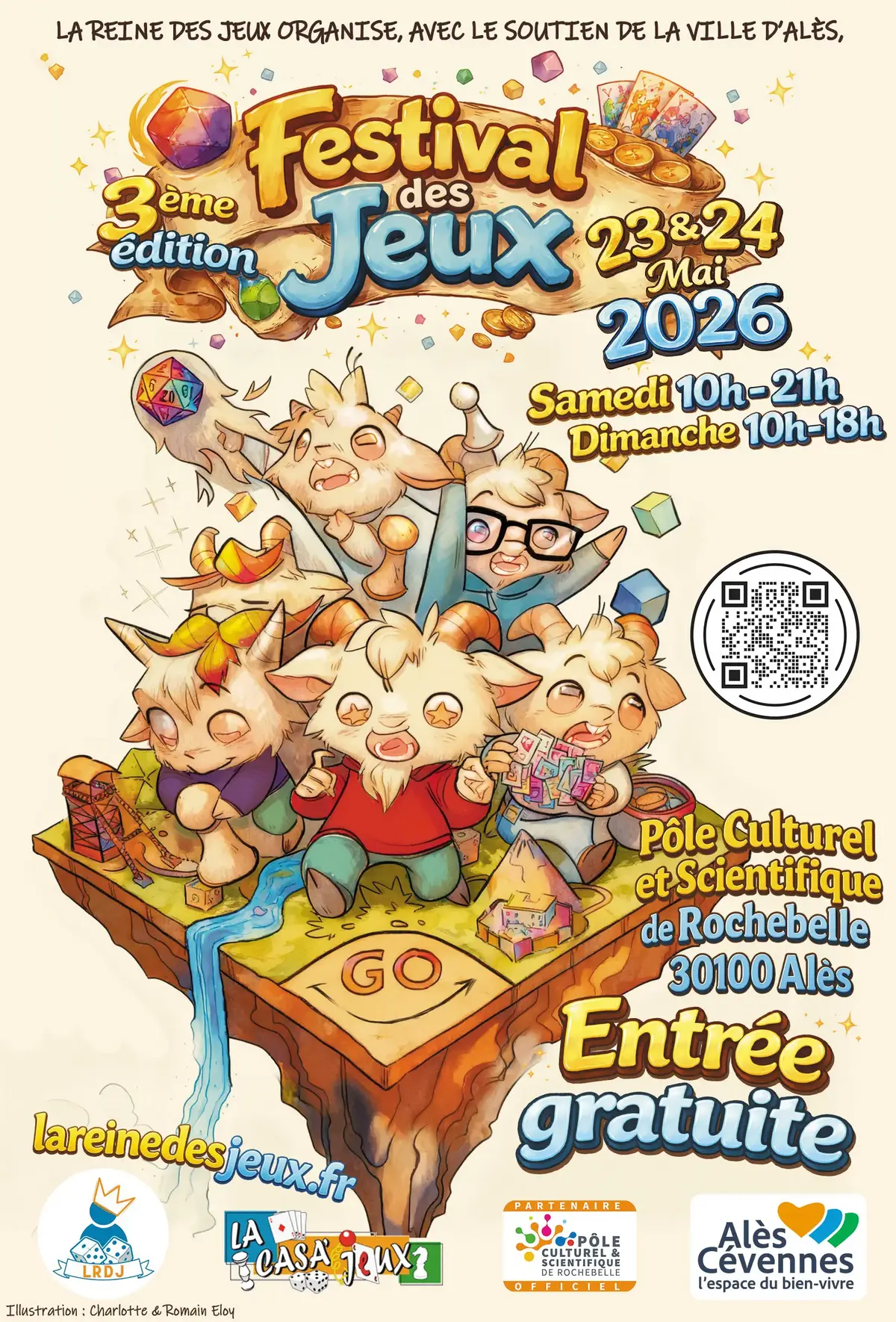 Official poster Festival des Jeux d'Alès 2026