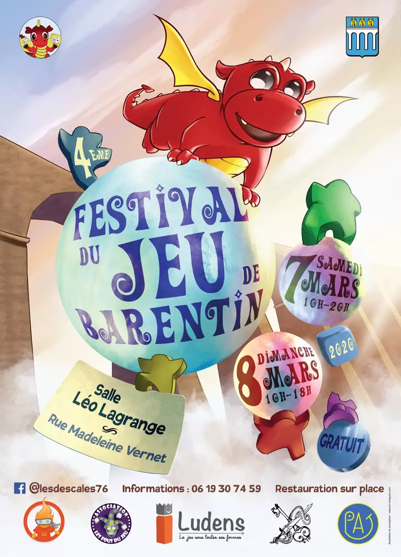 Affiche officielle Festival du Jeu de Barentin 2020