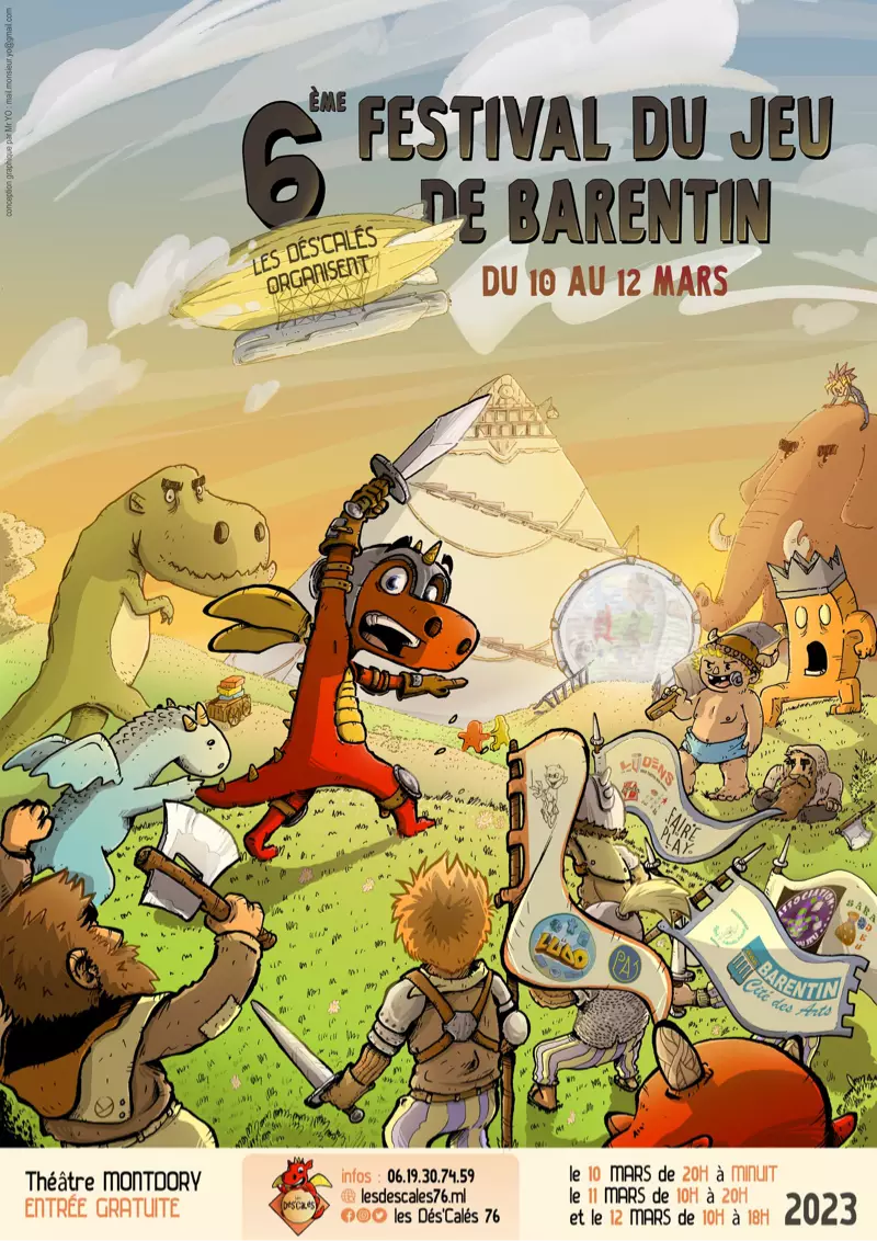 Affiche officielle Festival du Jeu de Barentin 2023