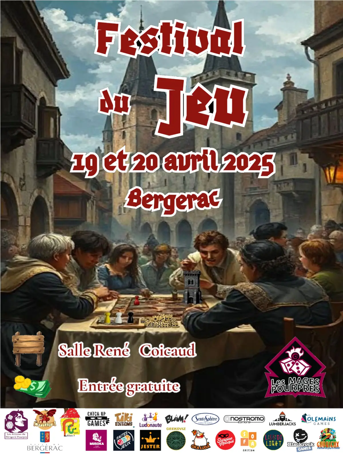 Affiche officielle Festival du jeu de Bergerac 2025