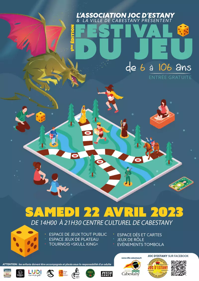Affiche officielle Festival du jeu de Cabestany 2023