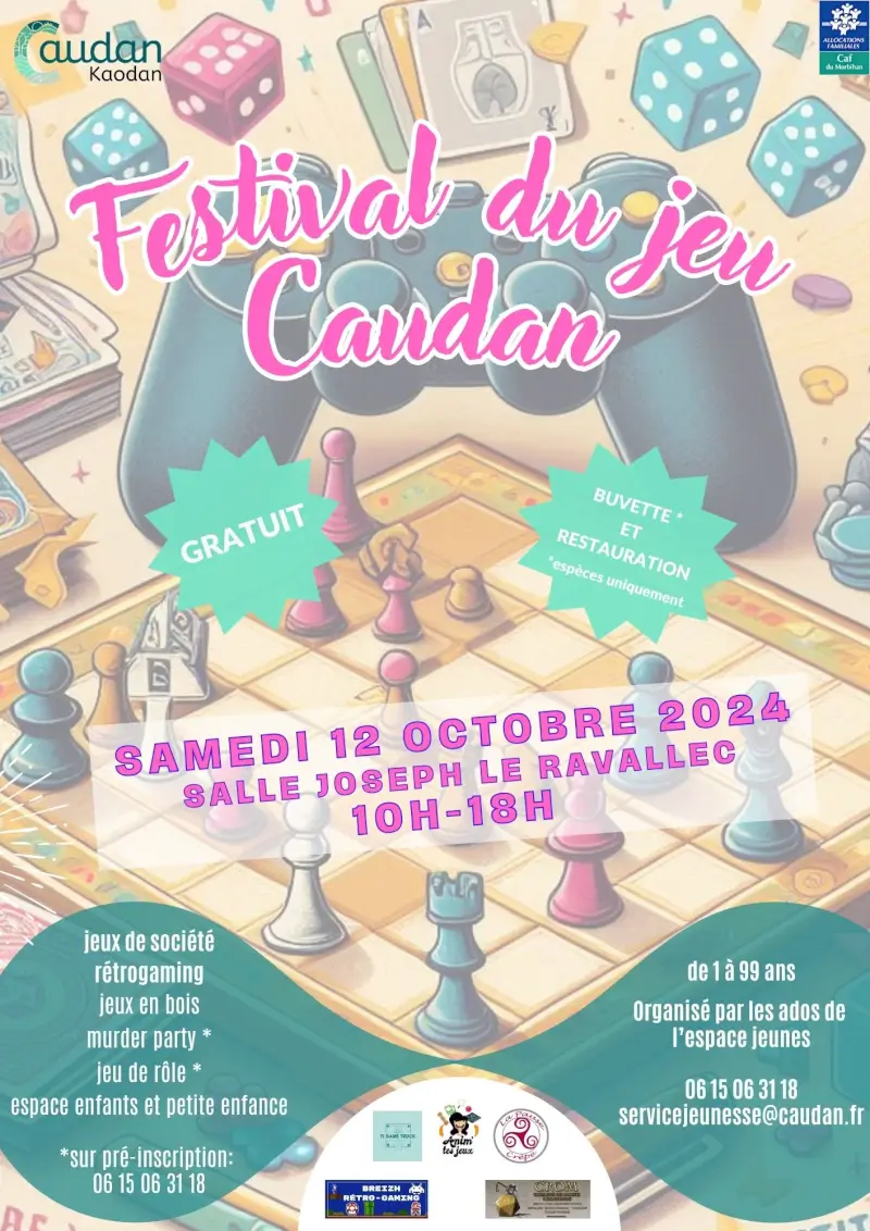 Official poster Festival du Jeu de Caudan 2024