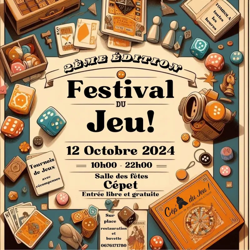 Affiche officielle Cép'A un festival du jeu 2024