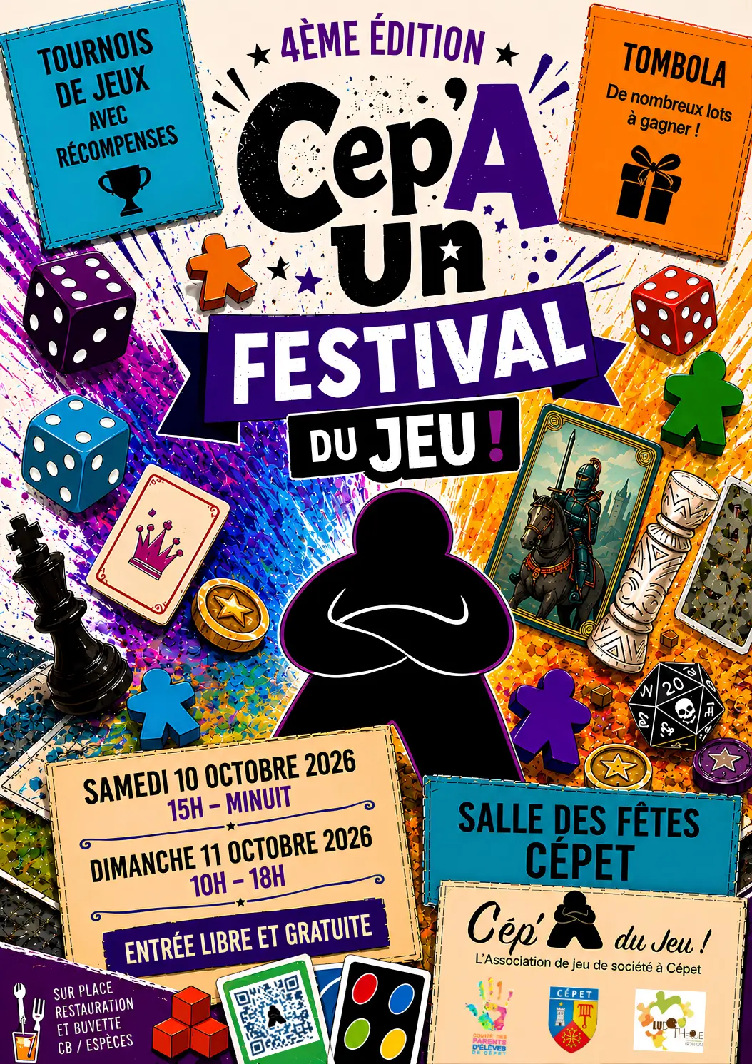 Affiche officielle Cép'A un festival du jeu 2026
