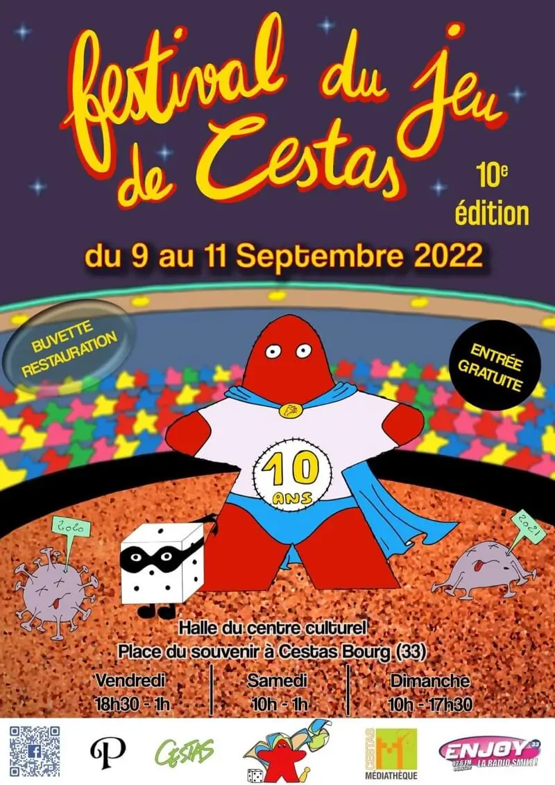 Affiche officielle Festival du jeu de Cestas 2022