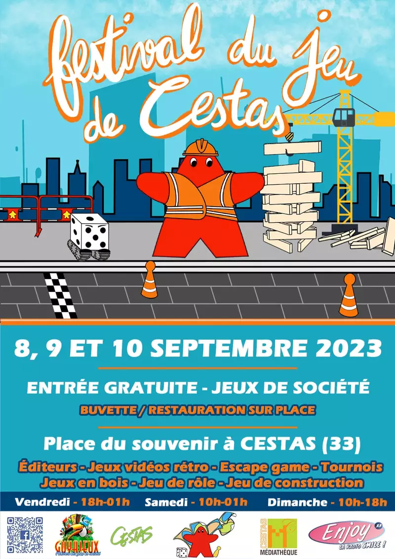 Affiche officielle Festival du jeu de Cestas 2023