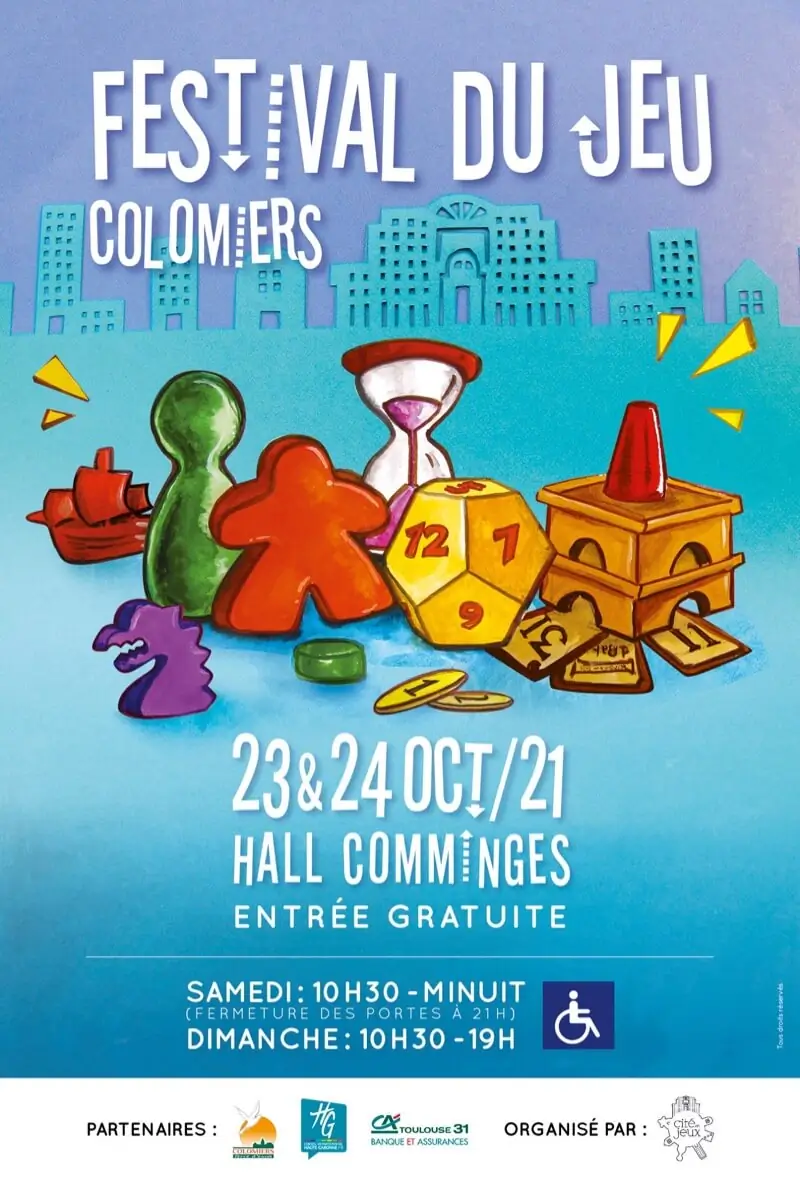 Affiche officielle Festival du jeu de Colomiers  2021