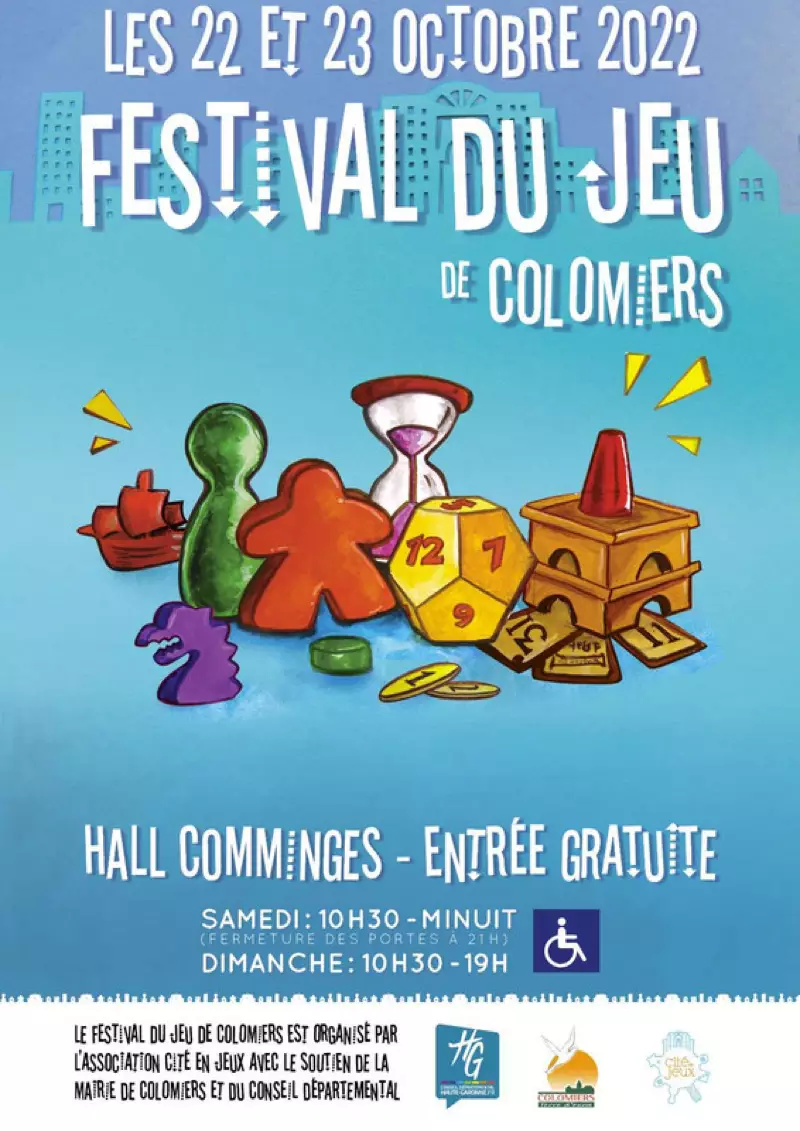 Affiche officielle Festival du jeu de Colomiers 2022