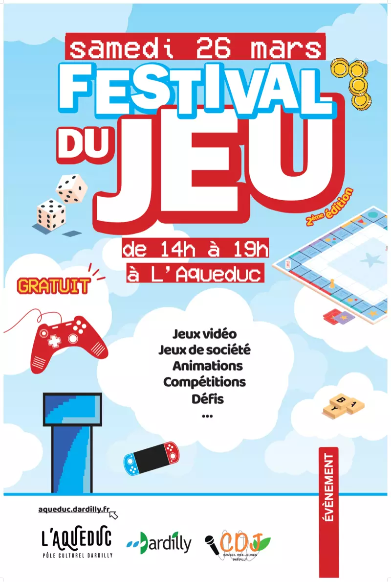 Affiche officielle Festival du jeu de Dardilly 2022