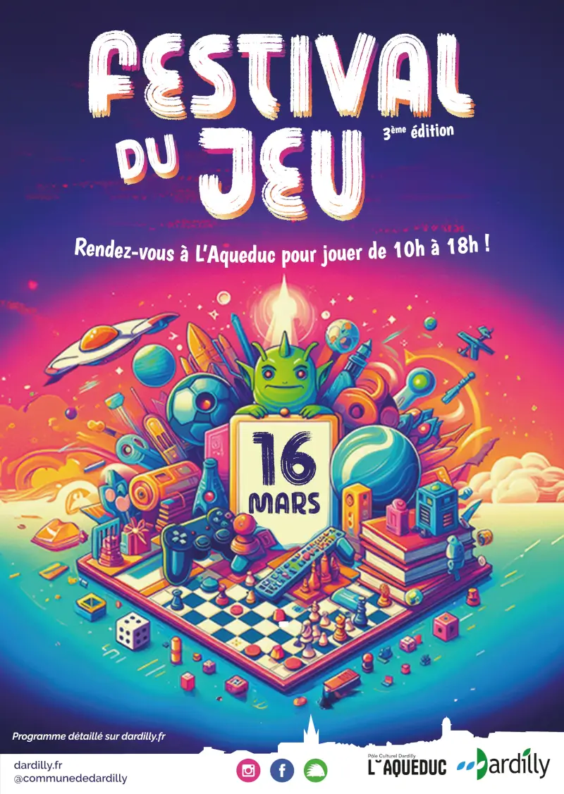 Affiche officielle Festival du jeu de Dardilly 2024