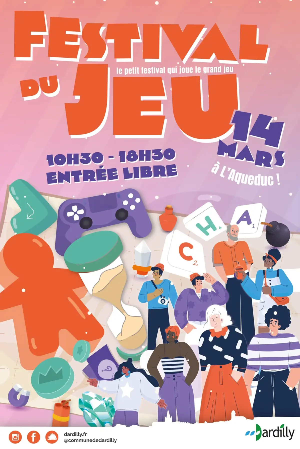 Affiche officielle Festival du jeu de Dardilly 2026