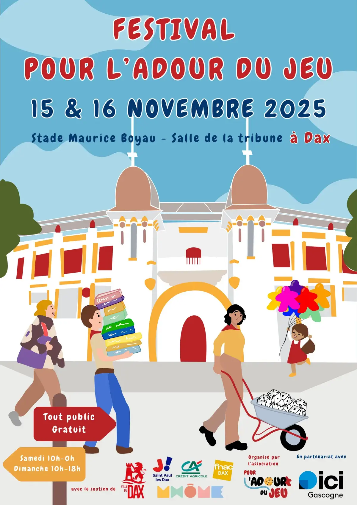 Affiche officielle Festival du jeu de société de Dax 2025