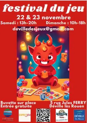 Affiche officielle Festival du Jeu de Déville-lès-Rouen 2025