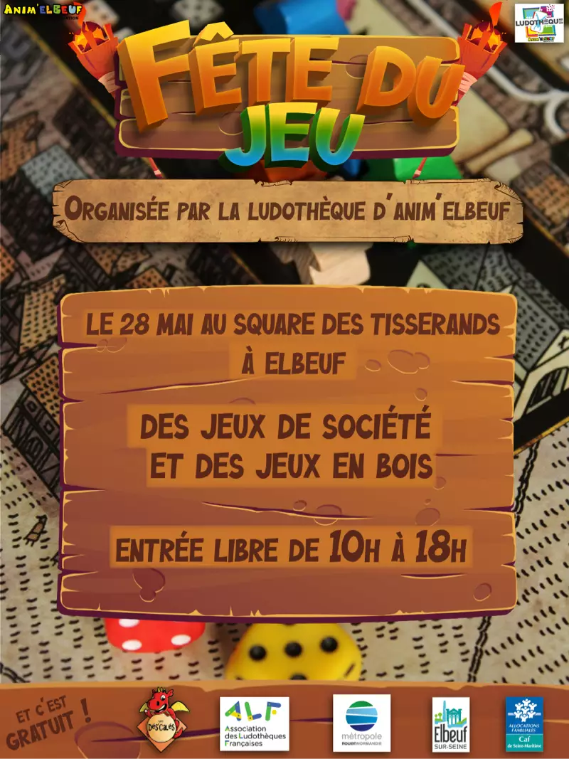 Affiche officielle Festival du jeu d'Elbeuf 2022