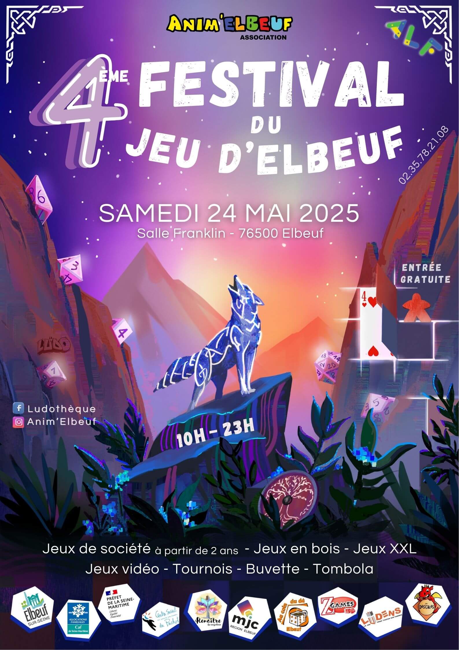Affiche officielle Festival du jeu d'Elbeuf 2025