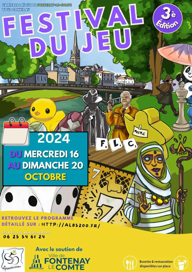 Affiche officielle Festival du jeu de Fontenay-le-Comte 2024