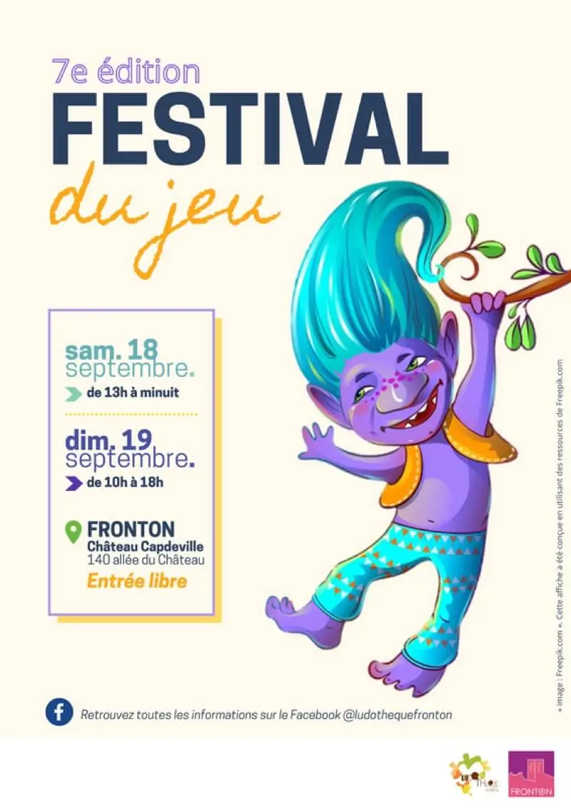 Affiche officielle Festival du Jeu de Fronton 2021