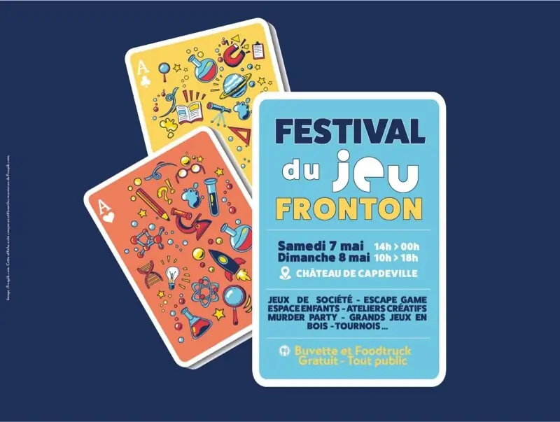 Affiche officielle Festival du Jeu de Fronton 2022