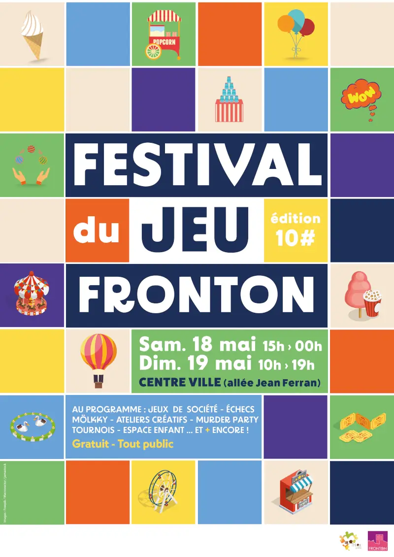 Affiche officielle Festival du Jeu de Fronton 2024