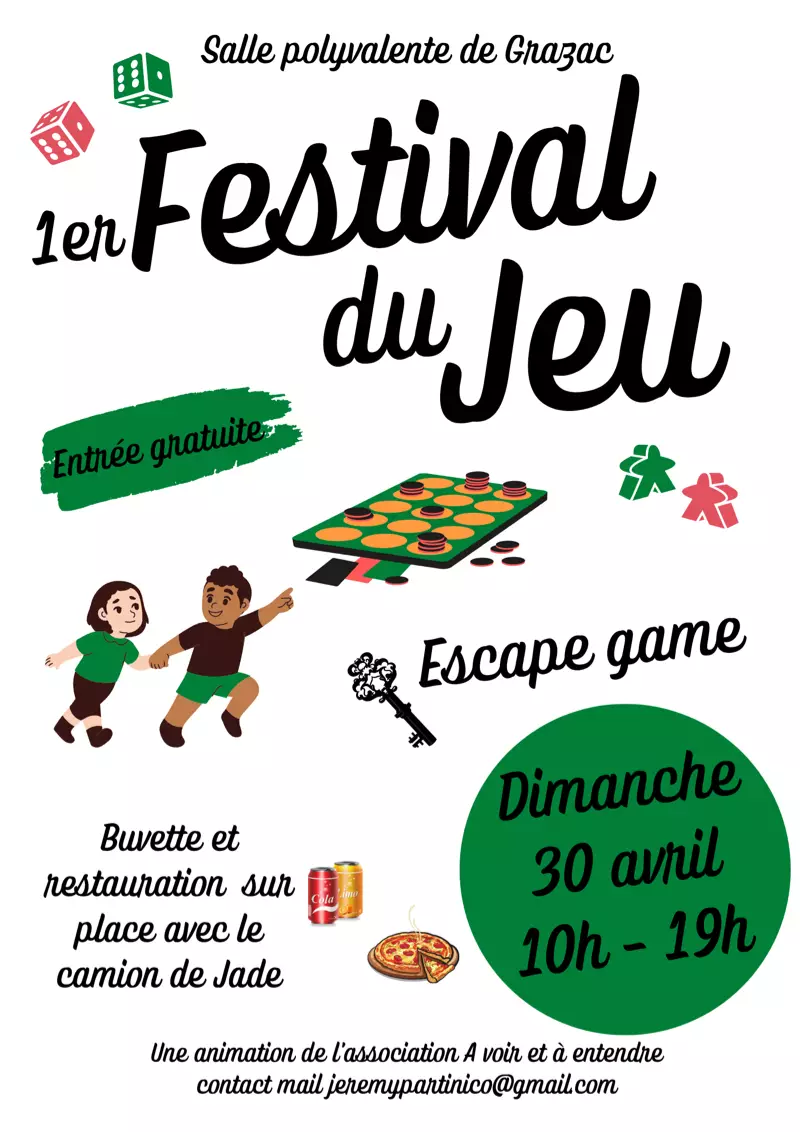 Affiche officielle Festival du jeu de Grazac 2023