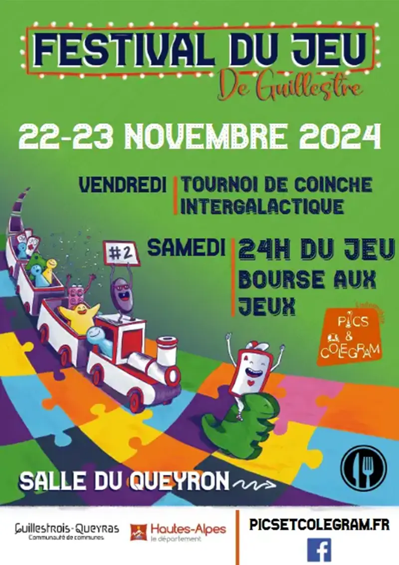 Affiche officielle Festival du jeu de Guillestre 2024