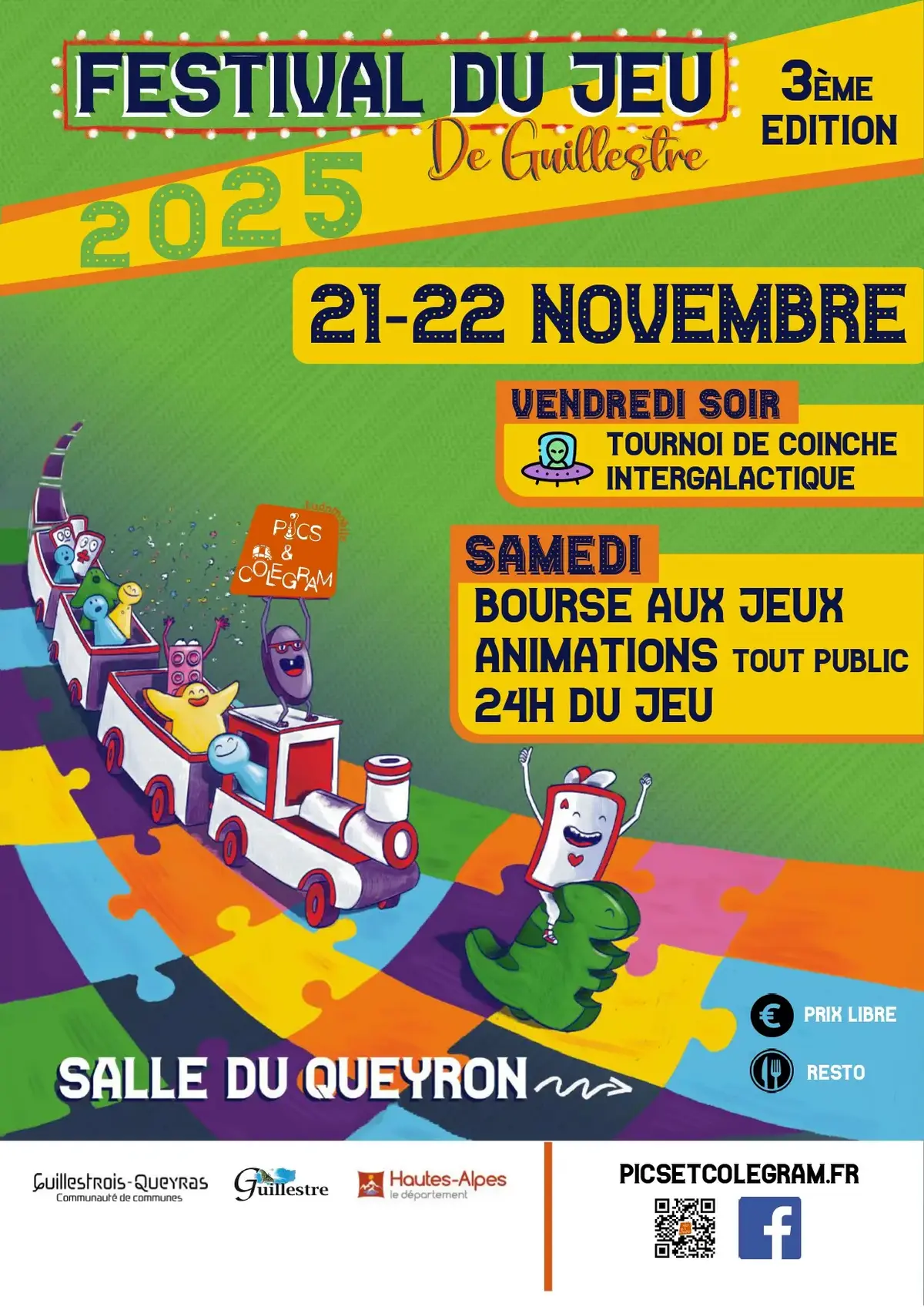 Affiche officielle Festival du jeu de Guillestre 2025