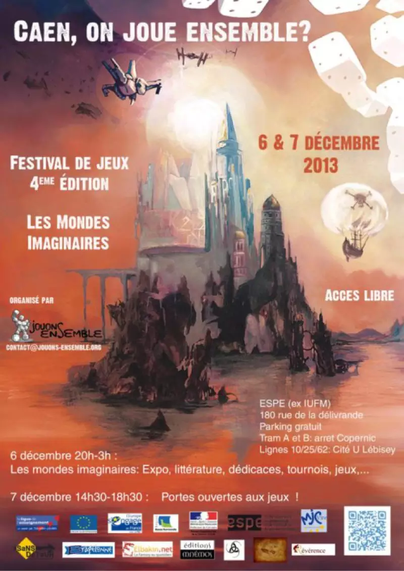 Affiche officielle Caen, on joue ensemble ? Festival du jeu et de l'imaginaire 2013