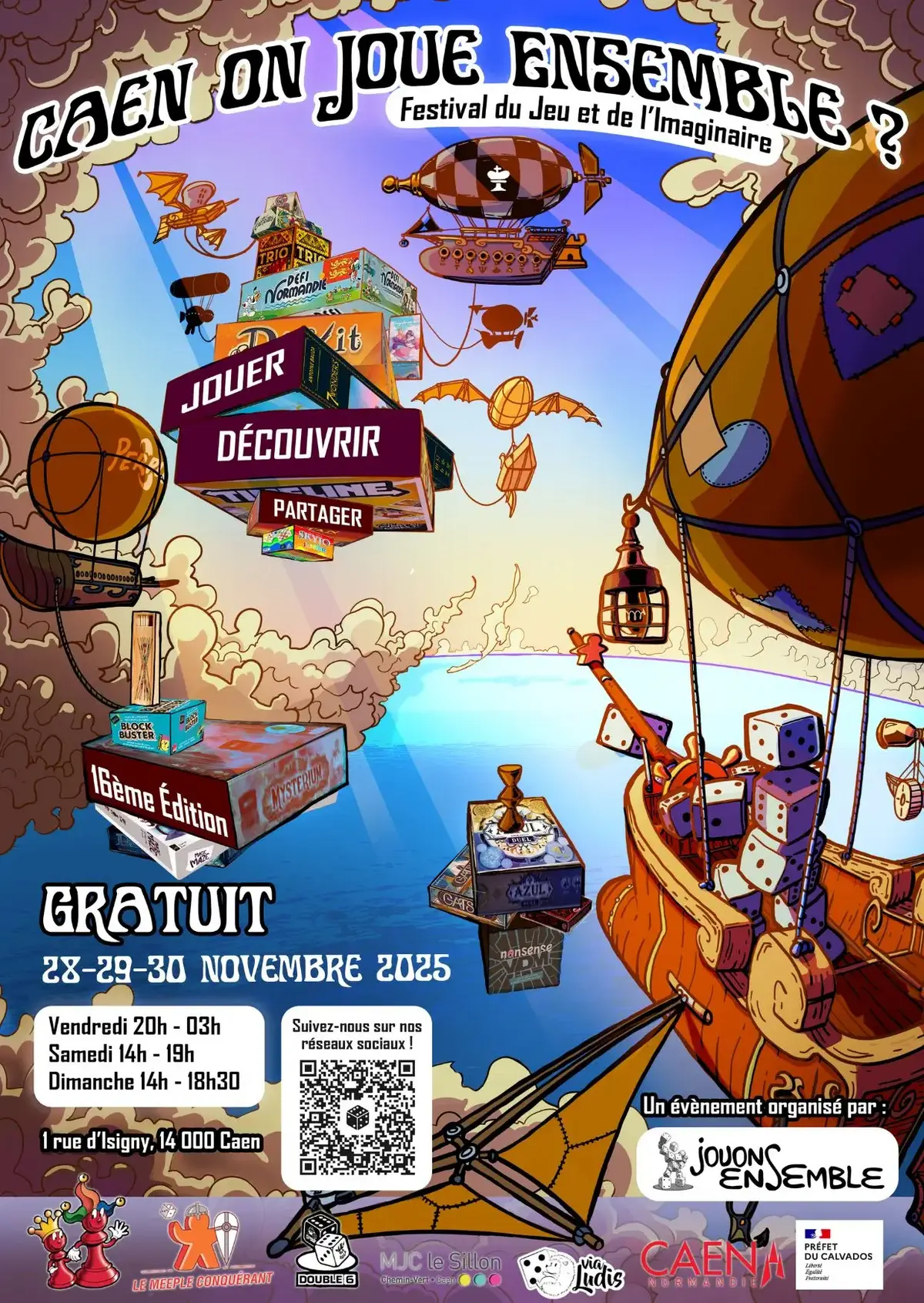 Affiche officielle Festival du Jeu et de l'Imaginaire 2025