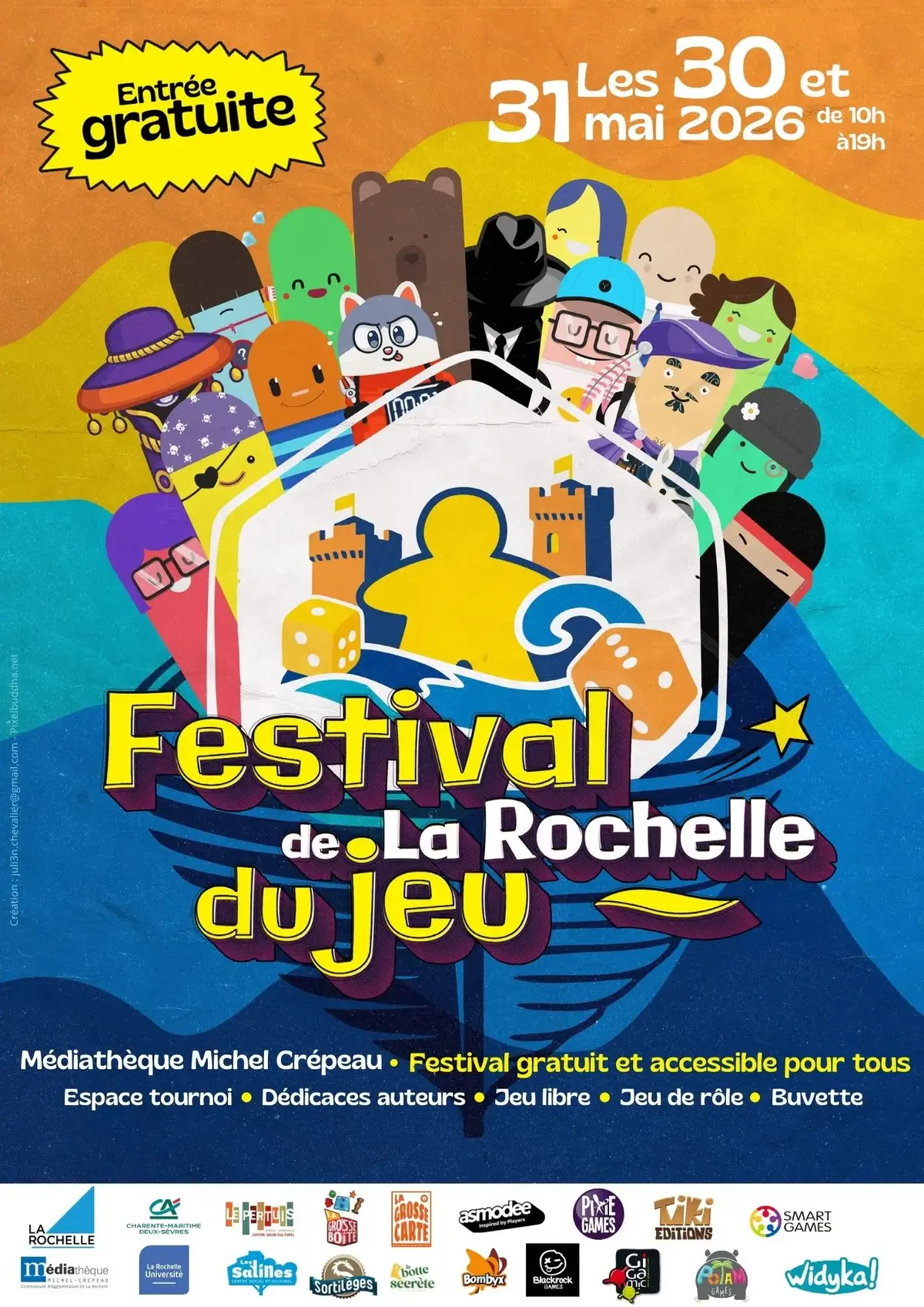 Affiche officielle Festival du jeu de La Rochelle 2026