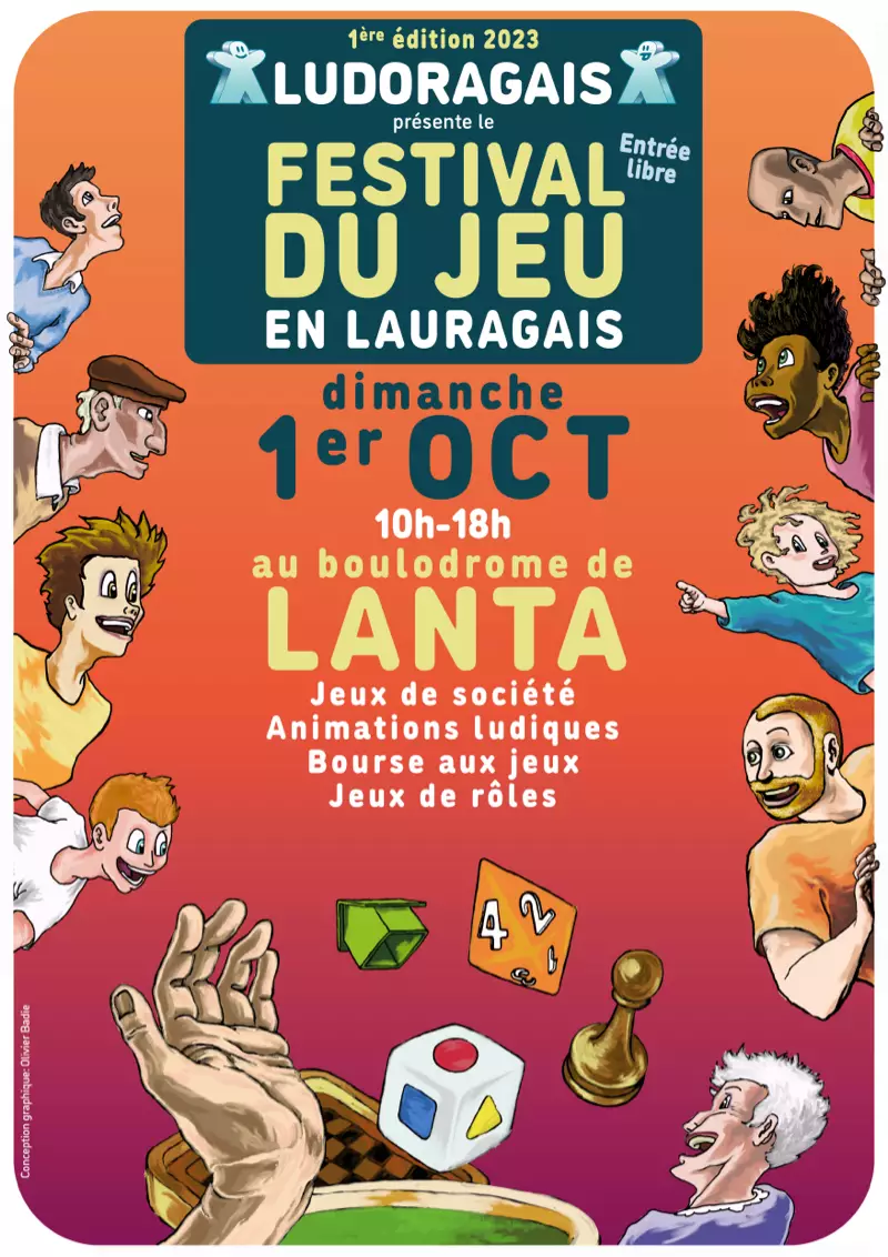 Affiche officielle Festival du jeu en Lauragais 2023