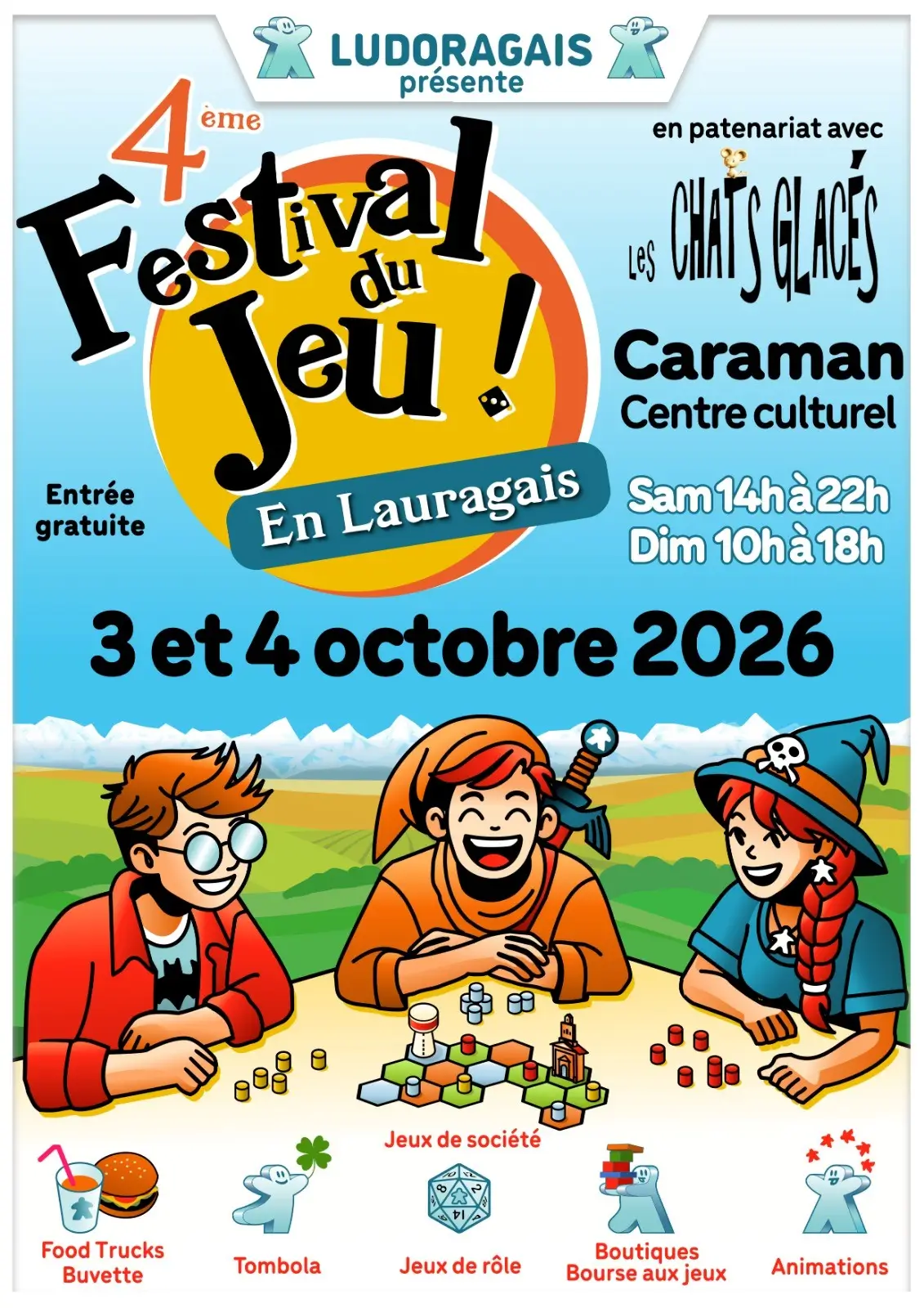 Affiche officielle Festival du jeu en Lauragais 2026