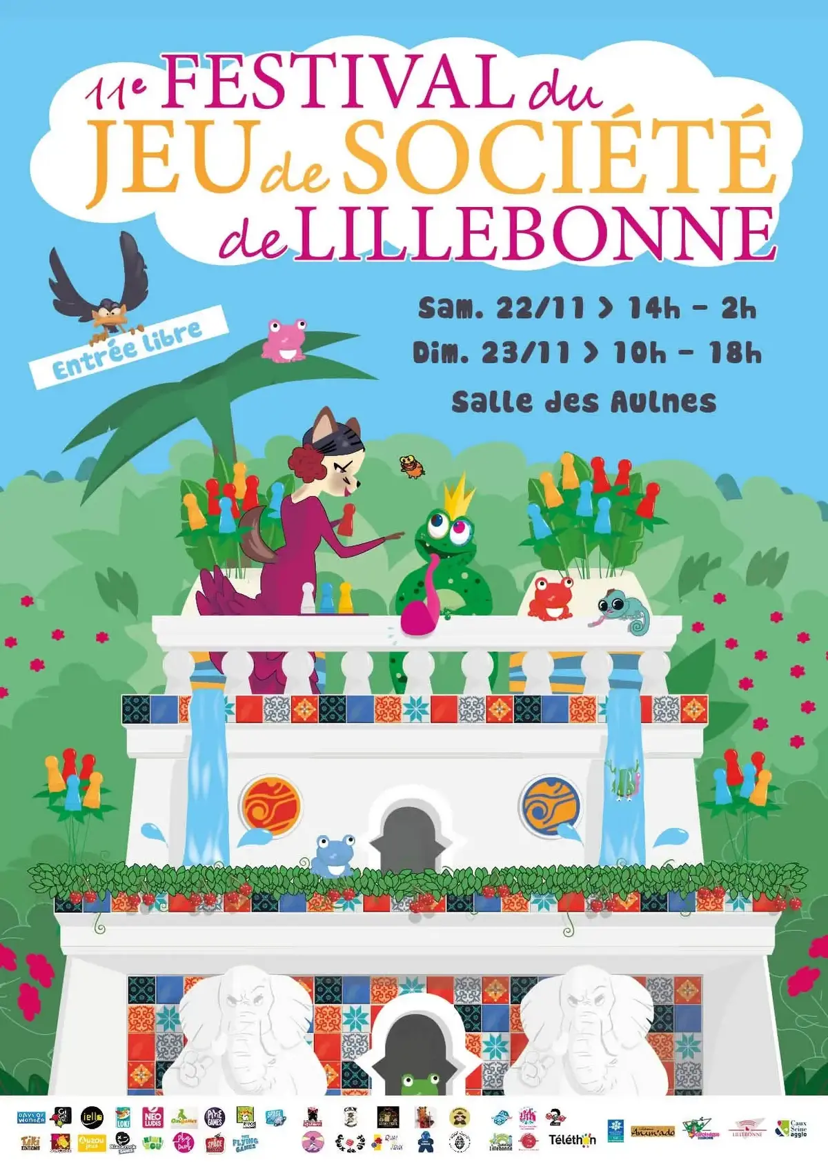 Affiche officielle Festival du jeu de société de Lillebonne 2025