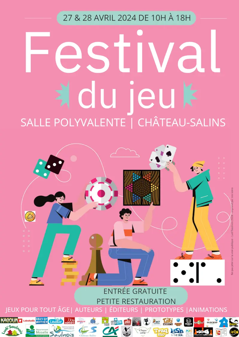 Affiche officielle Festival du jeu Ludi'Saulnois 2024