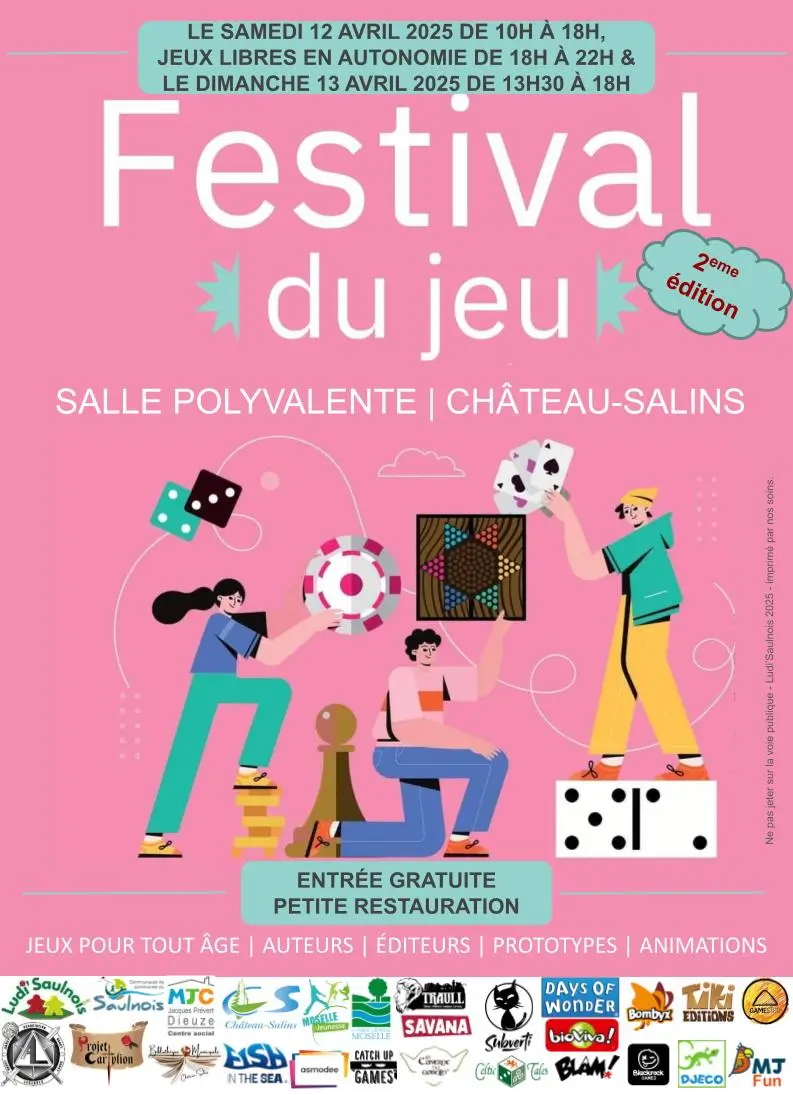 Affiche officielle Festival du jeu Ludi'Saulnois 2025